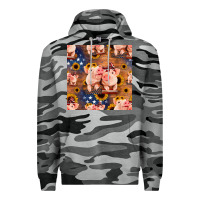 Slate Camo american pigs seamless pattern Premium Hoodie - HRA Design Shop