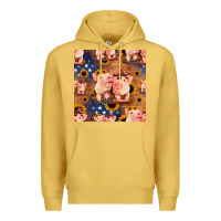 Antique Gold american pigs seamless pattern Premium Hoodie - HRA Design Shop