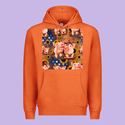 American Pigs Seamless Pattern Premium Hoodie Designed By Hra Design Shop