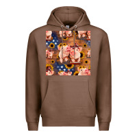 Chestnut american pigs seamless pattern Premium Hoodie - HRA Design Shop