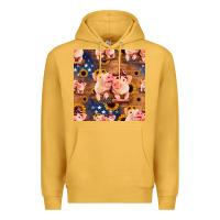 Mustard american pigs seamless pattern Premium Hoodie - HRA Design Shop