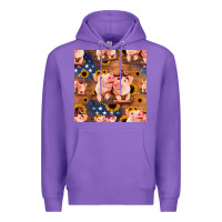 Purple american pigs seamless pattern Premium Hoodie - HRA Design Shop