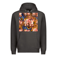 Smoke american pigs seamless pattern Premium Hoodie - HRA Design Shop