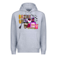 Heather Grey drink up witches Premium Hoodie - CowhideDigitalArt