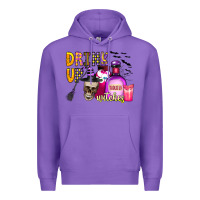 Purple drink up witches Premium Hoodie - CowhideDigitalArt