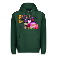 Sports Green drink up witches Premium Hoodie - CowhideDigitalArt
