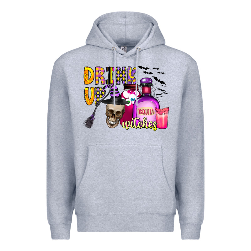 Drink Up Witches Premium Hoodie by CowhideDigitalArt | Teevron