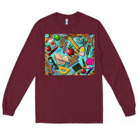 Burgundy teacher mousepad Long Sleeve Tee - BarkalooDesign
