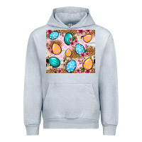 Heather Grey Easter eggs cowhide leopard tumbler Easter Day Urban Hoodie - Neo Western