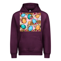Mauve Wine Easter eggs cowhide leopard tumbler Easter Day Urban Hoodie - Neo Western