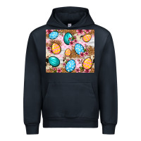 Navy Easter eggs cowhide leopard tumbler Easter Day Urban Hoodie - Neo Western