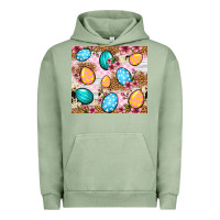 Pigment Oil Green Easter eggs cowhide leopard tumbler Easter Day Urban Hoodie - Neo Western