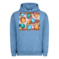 Pigment Pebble Blue Easter eggs cowhide leopard tumbler Easter Day Urban Hoodie - Neo Western