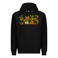 Black sunflower gnomies Premium Hoodie - FaDigitalArtStudio