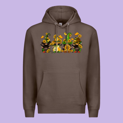 Sunflower Gnomies Premium Hoodie Designed By Fadigitalartstudio