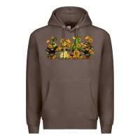 Coffee sunflower gnomies Premium Hoodie - FaDigitalArtStudio