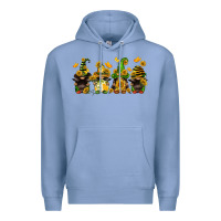 Colony Blue sunflower gnomies Premium Hoodie - FaDigitalArtStudio