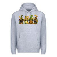 Heather Grey sunflower gnomies Premium Hoodie - FaDigitalArtStudio