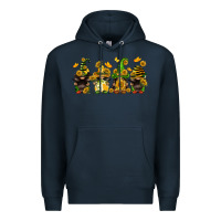 Navy sunflower gnomies Premium Hoodie - FaDigitalArtStudio