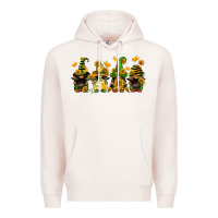 Pale Pink sunflower gnomies Premium Hoodie - FaDigitalArtStudio