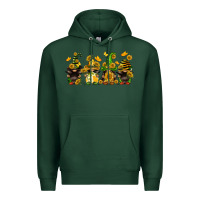 Sports Green sunflower gnomies Premium Hoodie - FaDigitalArtStudio
