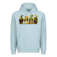 Blue Mist sunflower gnomies Premium Hoodie - FaDigitalArtStudio