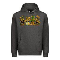 Charcoal Heather sunflower gnomies Premium Hoodie - FaDigitalArtStudio