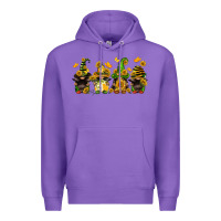Purple sunflower gnomies Premium Hoodie - FaDigitalArtStudio