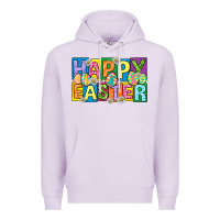 Lilac happy easter with eggs Premium Hoodie - Neo Western
