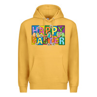 Mustard happy easter with eggs Premium Hoodie - Neo Western