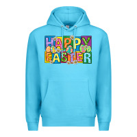 Ocean Blue happy easter with eggs Premium Hoodie - Neo Western