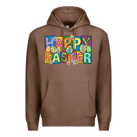 Chestnut happy easter with eggs Premium Hoodie - Neo Western