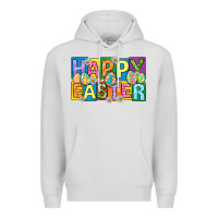 Dove Grey happy easter with eggs Premium Hoodie - Neo Western