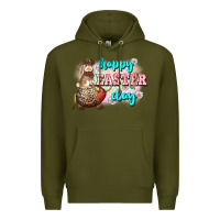 Army Green Happy Easter Day rodeo Easter Day Premium Hoodie - CowGirlArtShop
