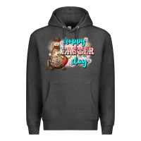 Charcoal Heather Happy Easter Day rodeo Easter Day Premium Hoodie - CowGirlArtShop