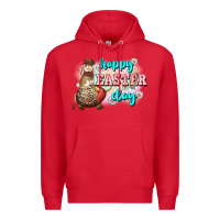 Red Happy Easter Day rodeo Easter Day Premium Hoodie - CowGirlArtShop