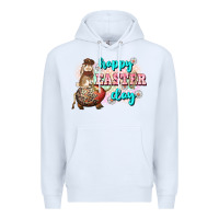 White Happy Easter Day rodeo Easter Day Premium Hoodie - CowGirlArtShop