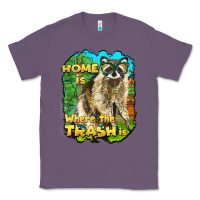 Lavender raccoon home is where the trash is Classic Tee - BarkalooDesign