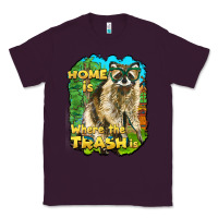 Plum raccoon home is where the trash is Classic Tee - BarkalooDesign