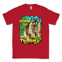 Red raccoon home is where the trash is Classic Tee - BarkalooDesign