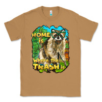 Toasted Coconut raccoon home is where the trash is Classic Tee - BarkalooDesign