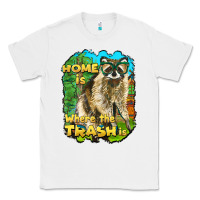 White raccoon home is where the trash is Classic Tee - BarkalooDesign