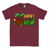 Burgundy lucky dude saint patrick's bearded man Classic Tee - FaDigitalArtStudio