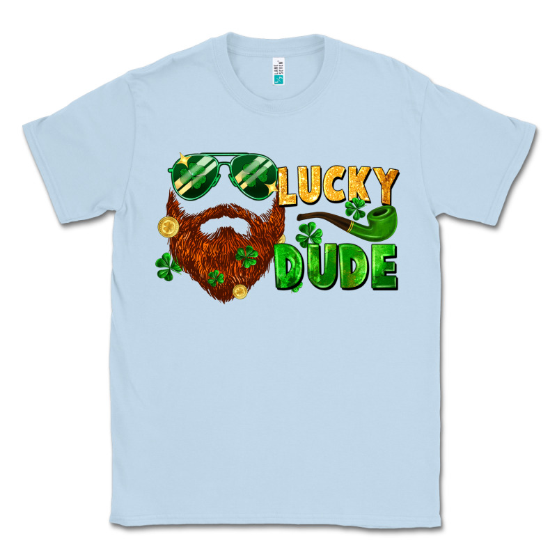 Lucky Dude Saint Patrick's Bearded Man Classic Tee by FaDigitalArtStudio | Teevron