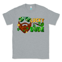 Heather Grey lucky dude saint patrick's bearded man Classic Tee - FaDigitalArtStudio