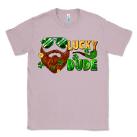 Lilac lucky dude saint patrick's bearded man Classic Tee - FaDigitalArtStudio