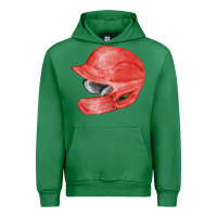 Emerald red baseball batting helmet fa element Urban Hoodie - FaDigitalArtStudio