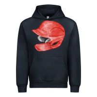 Navy red baseball batting helmet fa element Urban Hoodie - FaDigitalArtStudio
