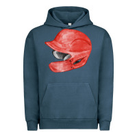 Pigment Midnight Navy red baseball batting helmet fa element Urban Hoodie - FaDigitalArtStudio
