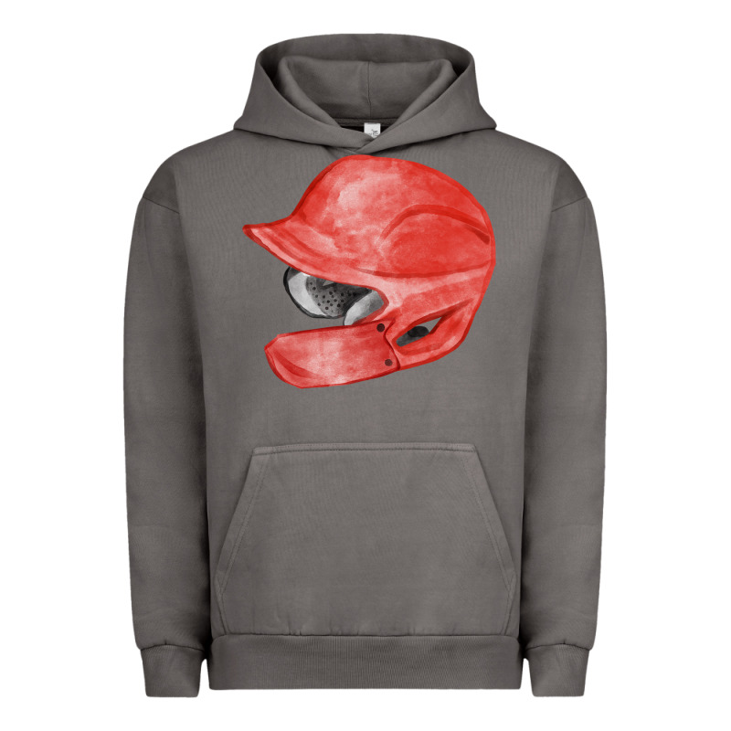 Red Baseball Batting Helmet Fa Element Urban Hoodie by FaDigitalArtStudio | Teevron